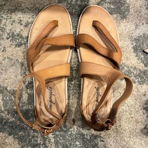 Tan Leather Free People Sandals